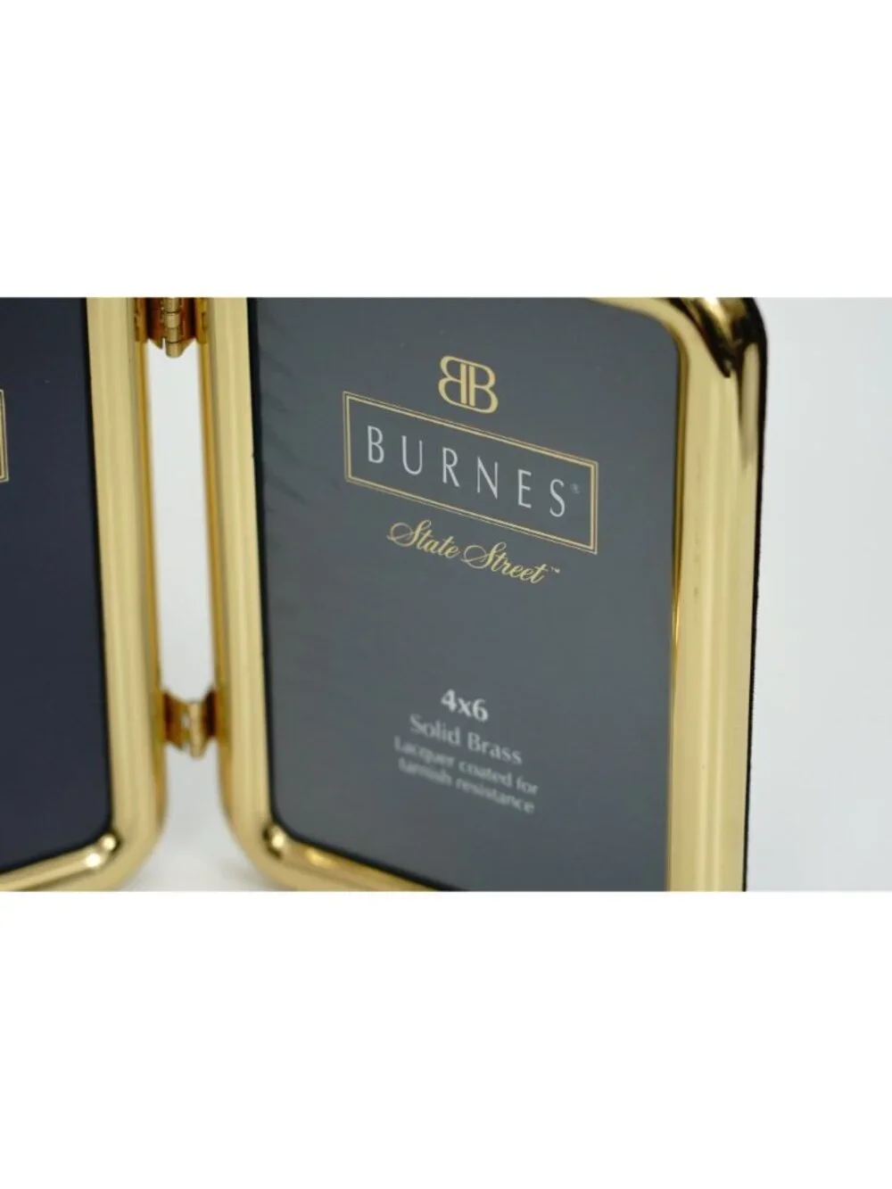 Burnes State Street Double 4x6 Frame Solid Brass Goldtone